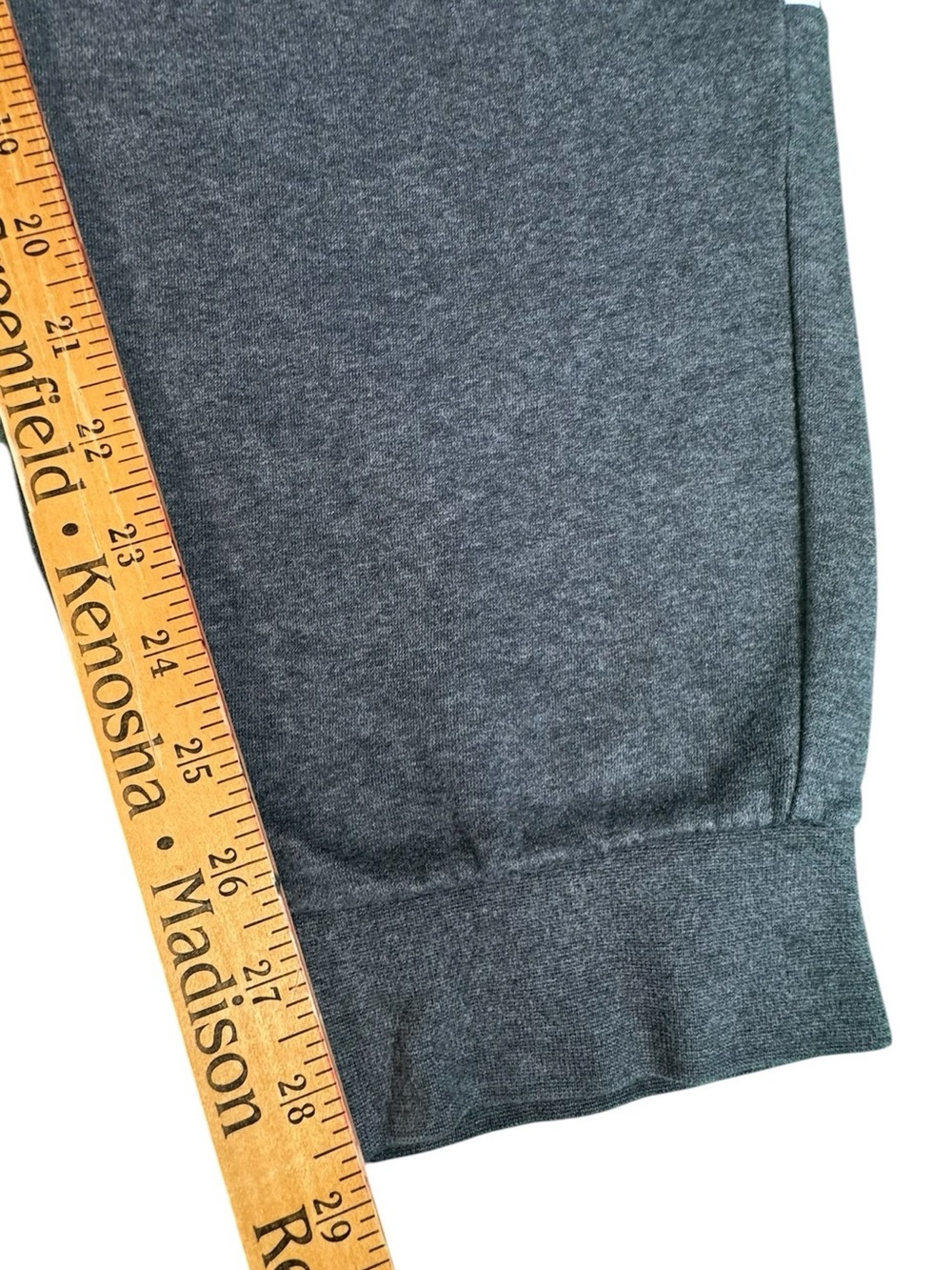 Adidas Men's Jogger Sweatpants Gray 3 Stripe Fleece Lined Athletic Pants Large - Picture 5 of 11